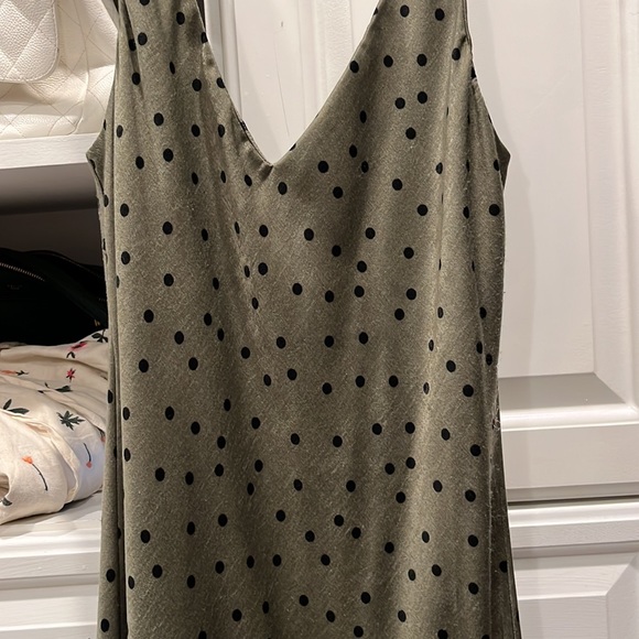 ZARA GREEN POLKA DOT DRESS - Picture 3 of 4